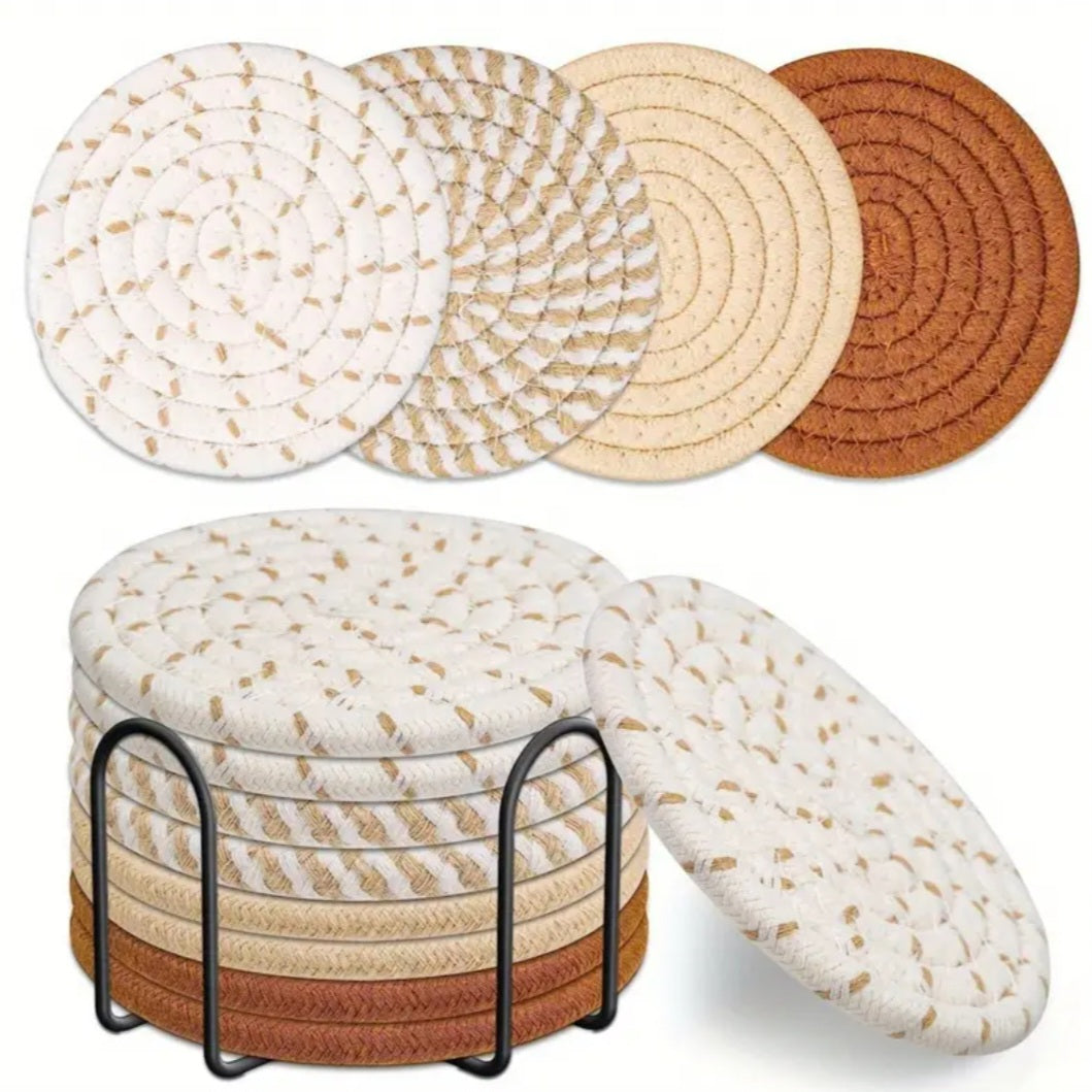 Woven Cotton Coaster Set