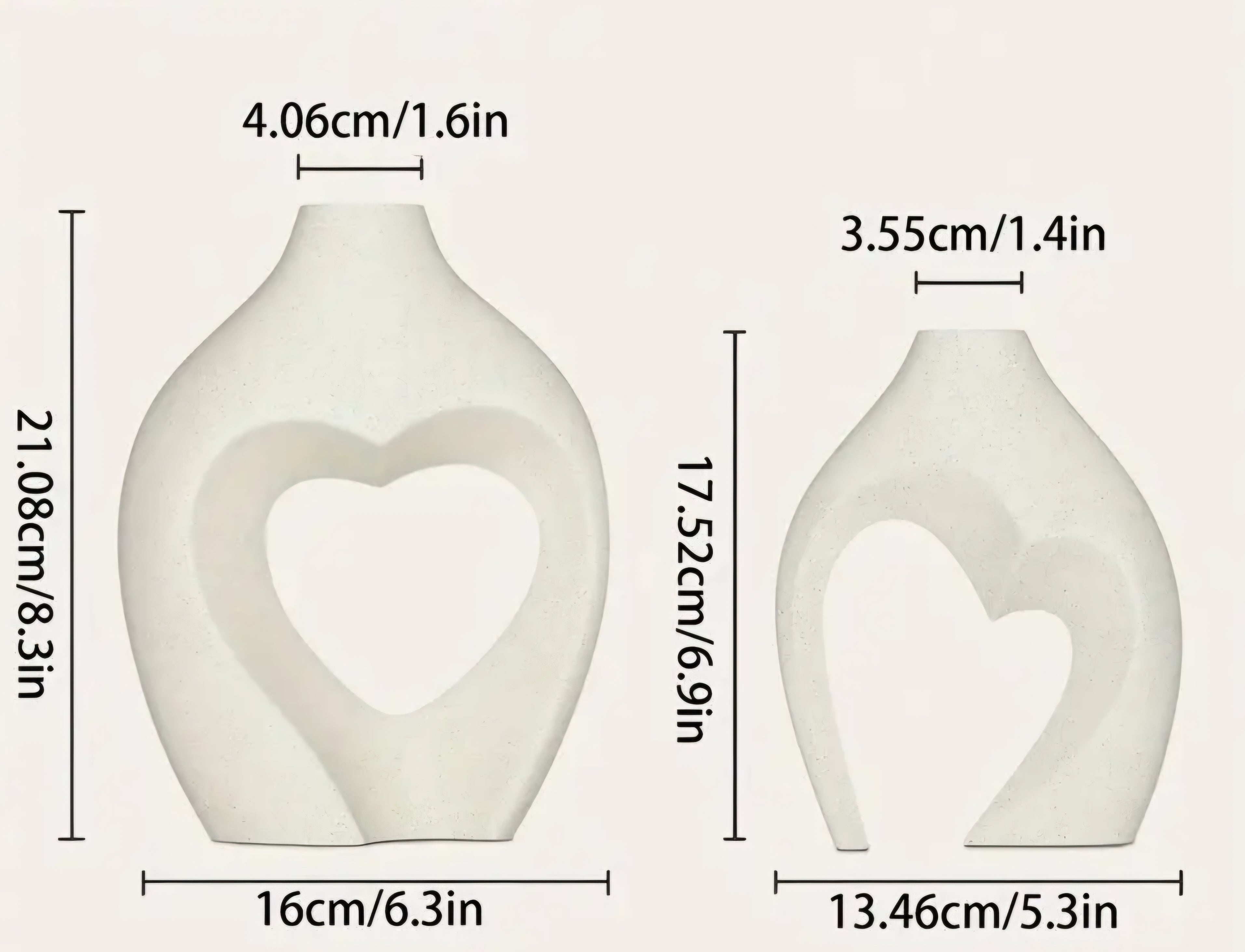 Reciprocated Love Contemporary Vase Set