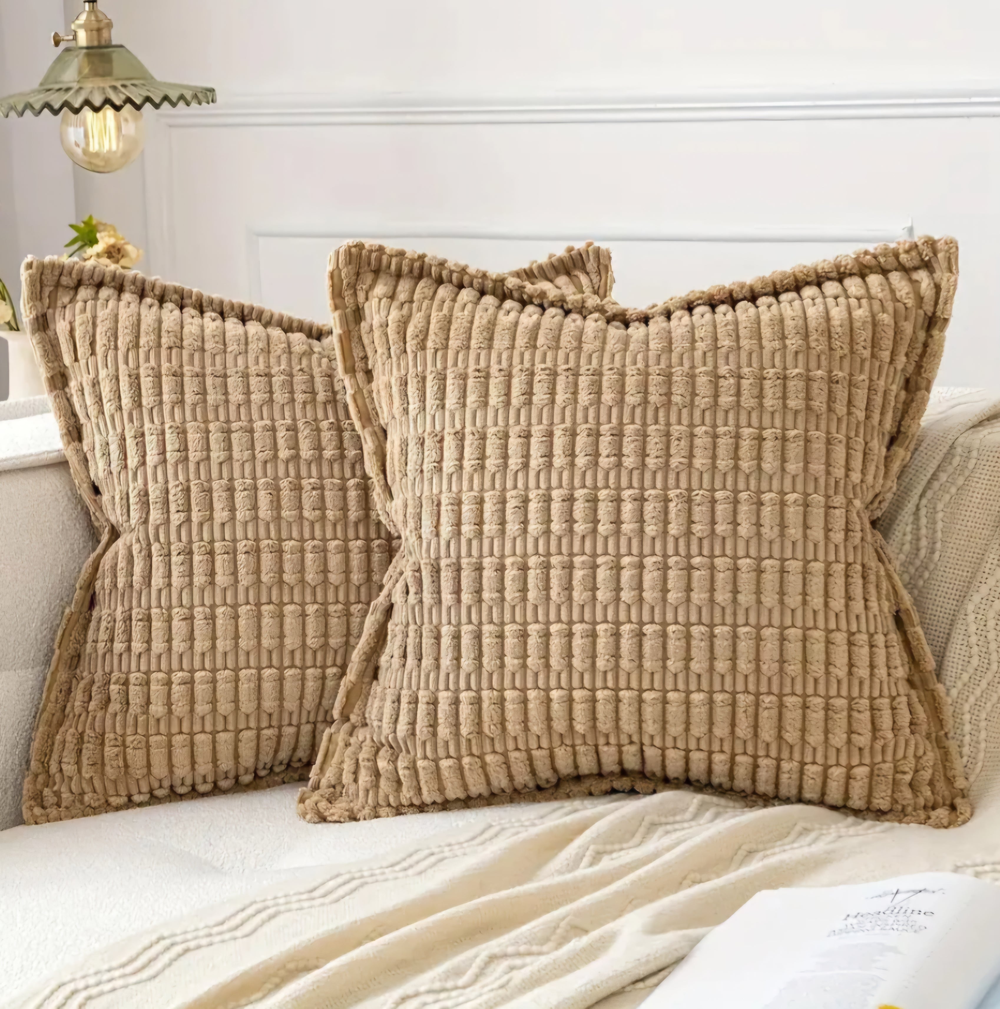 Ultra Soft Throw Pillow, Oatmeal