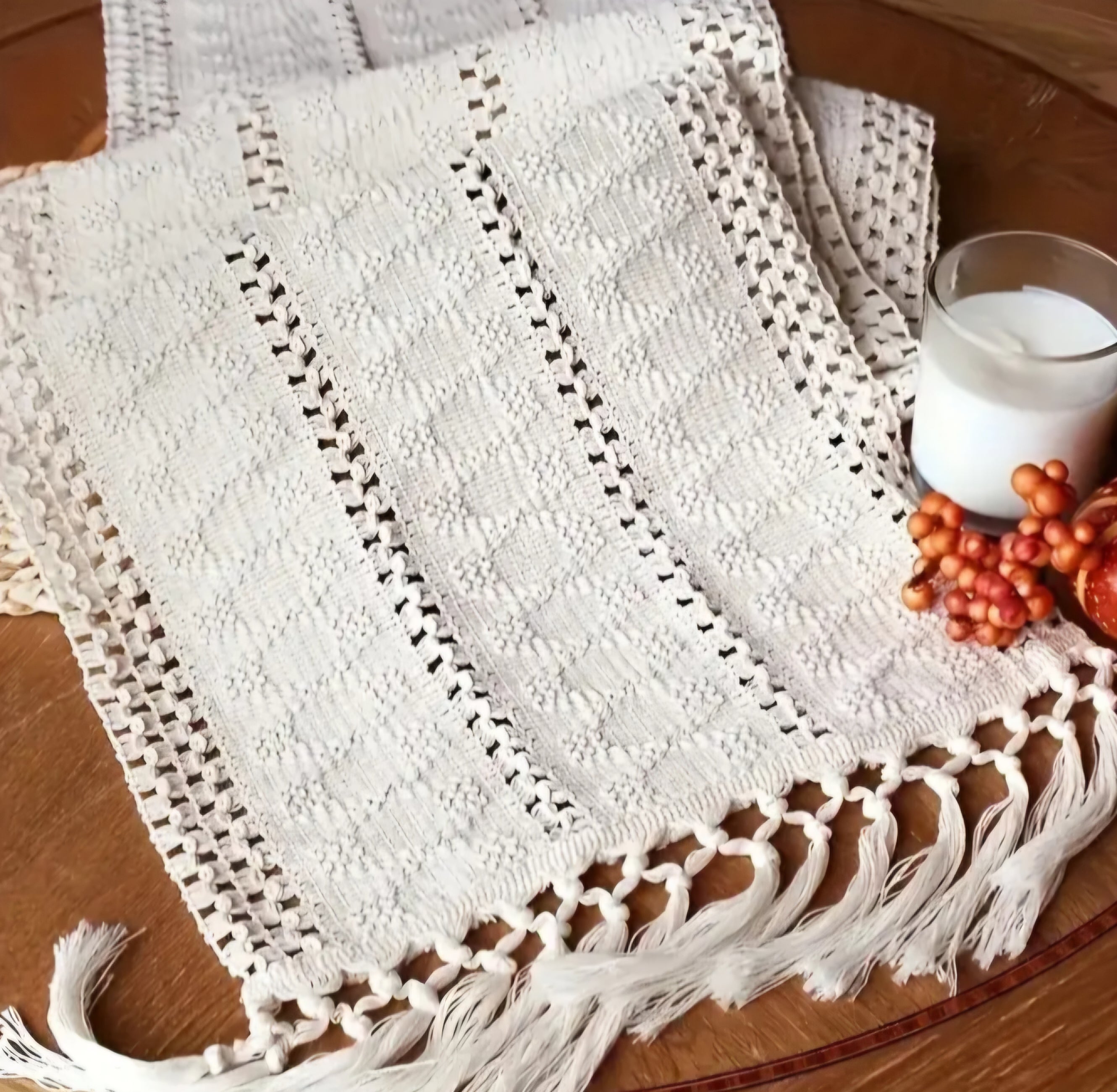 Alabaster White Linen Table Runner