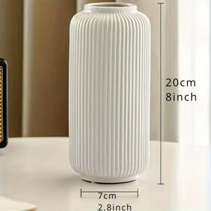 Elegant White Cylinder Vase